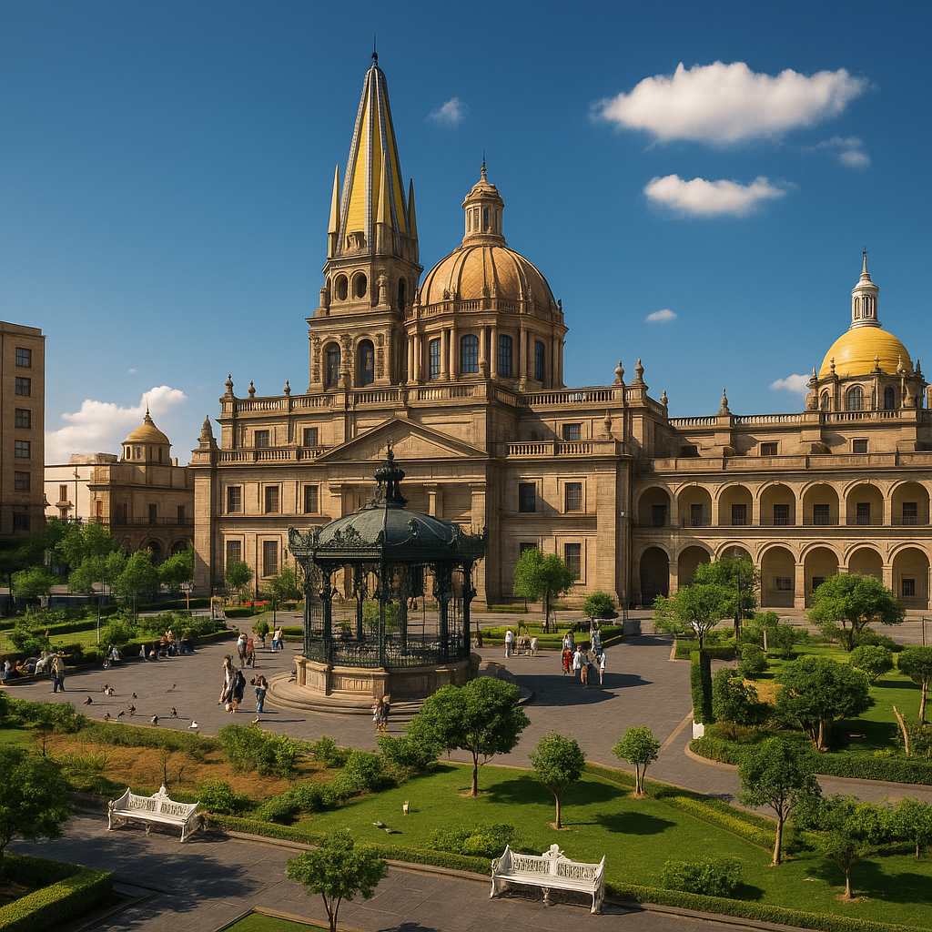 Vista de la Catedral de Guadalajara